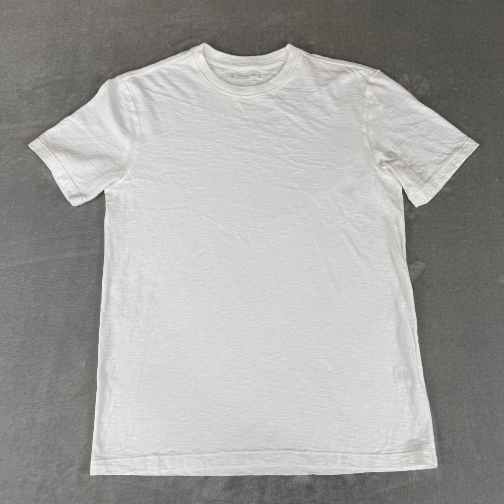 American Giant Premium Slub Crew Tee T-Shirt Mens Small White $65 USA New NWOT